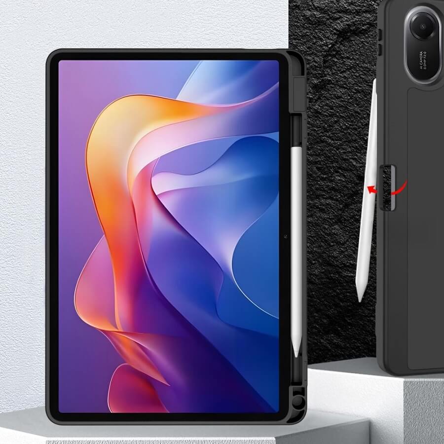 Защитен Калъф за Xiaomi Redmi Pad 2 11" 2025, Tech-Protect Trifold Slim Pen Case, Черен (10)
