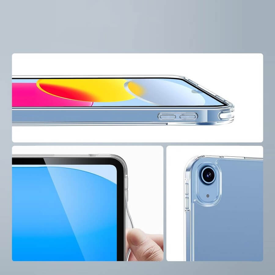 Калъф за iPad 11th 2025 A16/ 10th 2022, Tech-Protect FlexAir Hybrid Clear Case, Прозрачен (7)