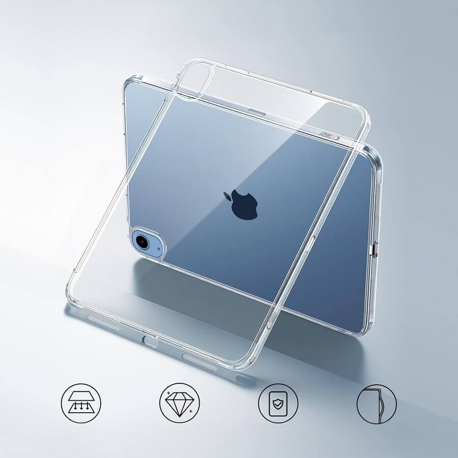 Калъф за iPad 11th 2025 A16/ 10th 2022, Tech-Protect FlexAir Hybrid Clear Case, Прозрачен (2)