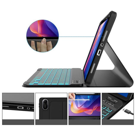 Калъф с Клавиатура за Xiaomi Redmi Pad 2 11" 2025, Tech-Protect SC Pen Keyboard Case, Черен (5)