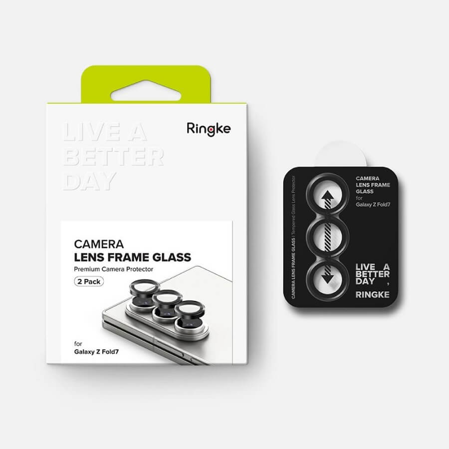 Протектор за Камерата на Samsung Z Fold 7, Ringke Cam Lens Frame Glass 2бр., Черен (7)