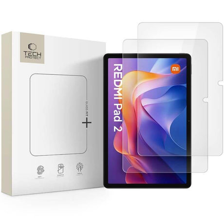 Стъклен Протектор за Xiaomi Redmi Pad 2 11", Tech-Protect Fit Plus Glass x2, Прозрачен