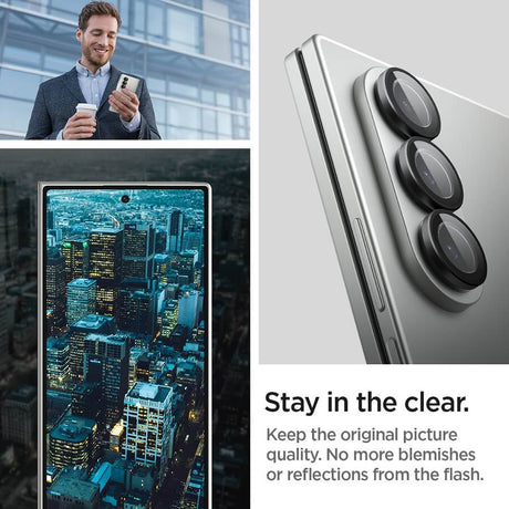 Протектор за Камерата на Samsung Z Fold 7, Spigen EZ Fit Optik Pro Glass tR 2бр., Черен (8)
