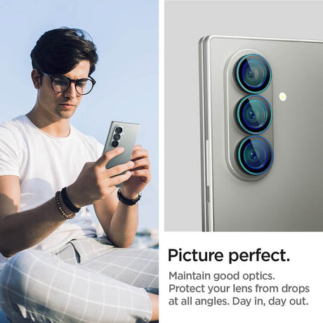 Протектор за Камерата на Samsung Z Fold 7, Spigen EZ Fit Optik Pro Glass tR 2бр., Черен (7)