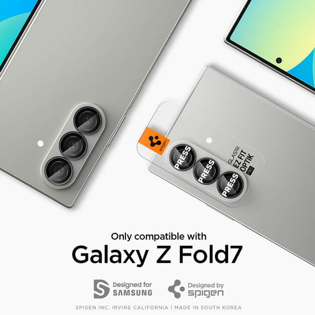 Протектор за Камерата на Samsung Z Fold 7, Spigen EZ Fit Optik Pro Glass tR 2бр., Черен (6)