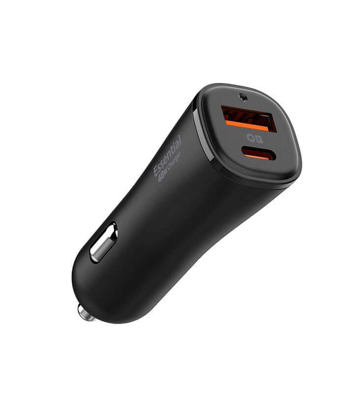 Зарядно за Кола, Spigen ArcStation Essential Dual Port 48W, Черен