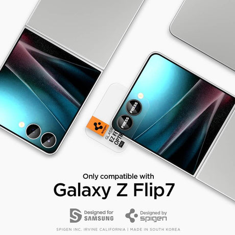 Протектор за Камерата на Samsung Z Flip 7, Spigen EZ Fit Optik Pro Glass tR 2бр., Черен (7)