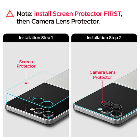 Протектор за Камерата на Samsung Z Flip 7, Spigen EZ Fit Optik Pro Glass tR 2бр., Черен (6)