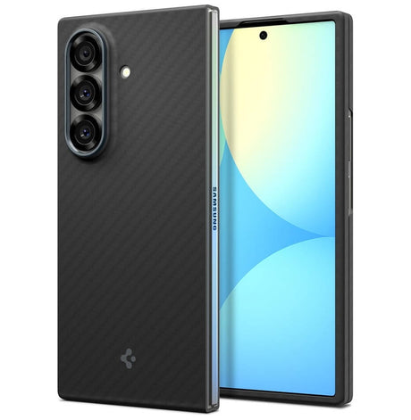 Карбонов Калъф за Samsung Z Fold 7, Spigen AirSkin Aramid Case, Черен (4)