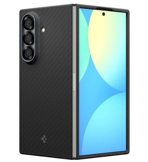 Карбонов Калъф за Samsung Z Fold 7, Spigen AirSkin Aramid Case, Черен