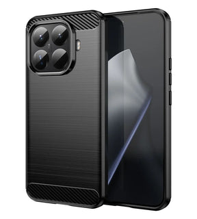 Противоударен Калъф за Xiaomi 15T Pro, Premium Carbon Case, Черен