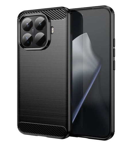 Противоударен Калъф за Xiaomi 15T Pro, Premium Carbon Case, Черен