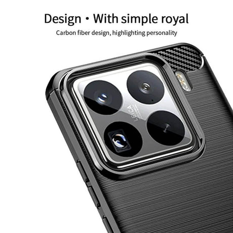 Противоударен Калъф за Xiaomi 15T Pro, Premium Carbon Case, Черен (4)