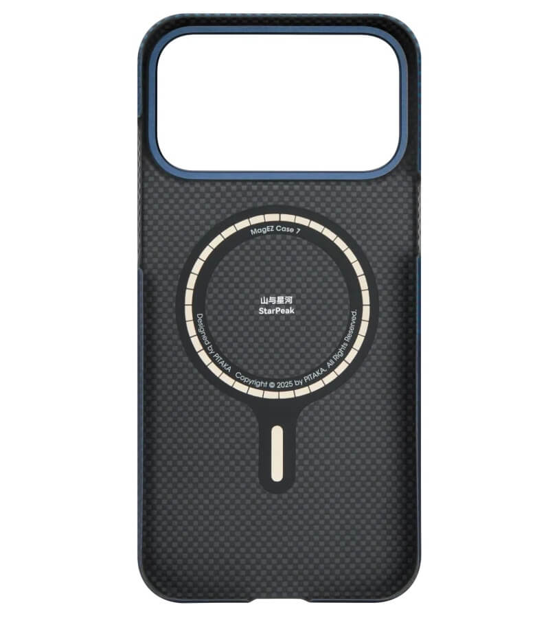 Magsafe Калъф за iPhone 17 Pro, Pitaka Edge Over the Horizon Case, Син (2)