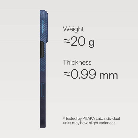 Magsafe Калъф за iPhone 17 Pro, Pitaka Edge Over the Horizon Case, Син (5)