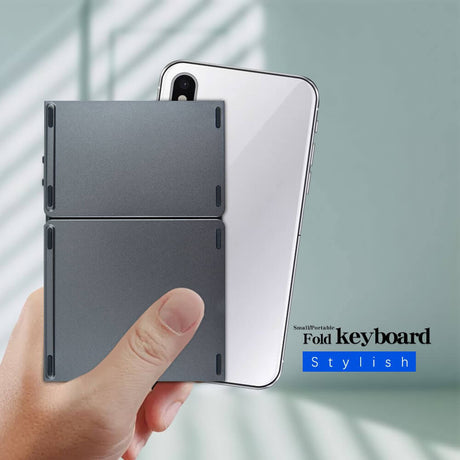 Сгъваема Клавиатура с Тъчпад, Wireless Pocked Keyboard, Сив (4)