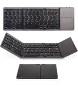 Сгъваема Клавиатура с Тъчпад, Wireless Pocked Keyboard, Сив (2)