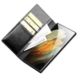 Кожен Калъф за Samsung S23 Ultra, Qialino Book Case, Черен (3)