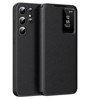Активен Калъф за Samsung S23 Ultra, Smart Wallet Book Case, Черен