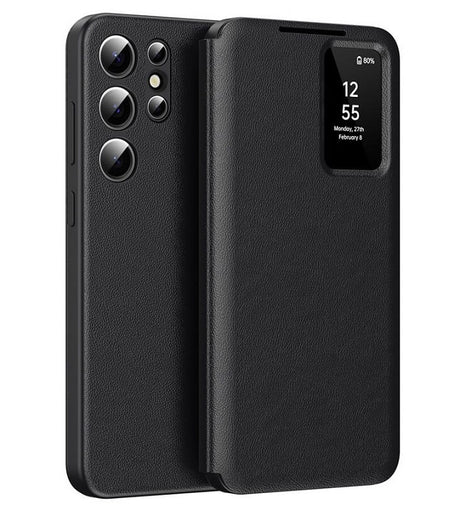 Активен Калъф за Samsung S23 Ultra, Smart Wallet Book Case, Черен