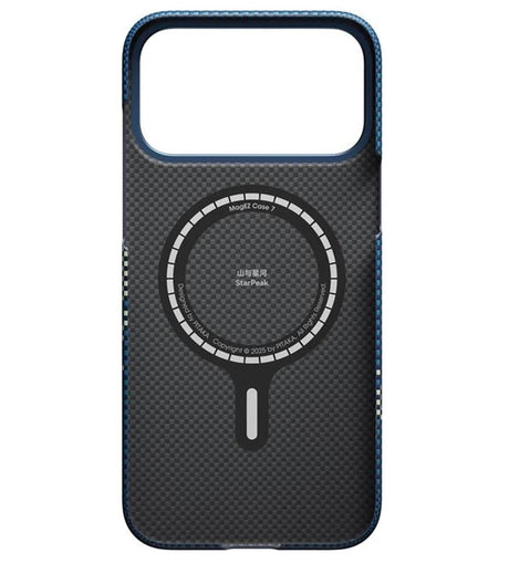 Magsafe Калъф за iPhone 17 Pro Max, Pitaka Edge Milky Way Galaxy Case, Син (6)