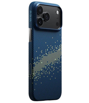 Magsafe Калъф за iPhone 17 Pro Max, Pitaka Edge Milky Way Galaxy Case, Син