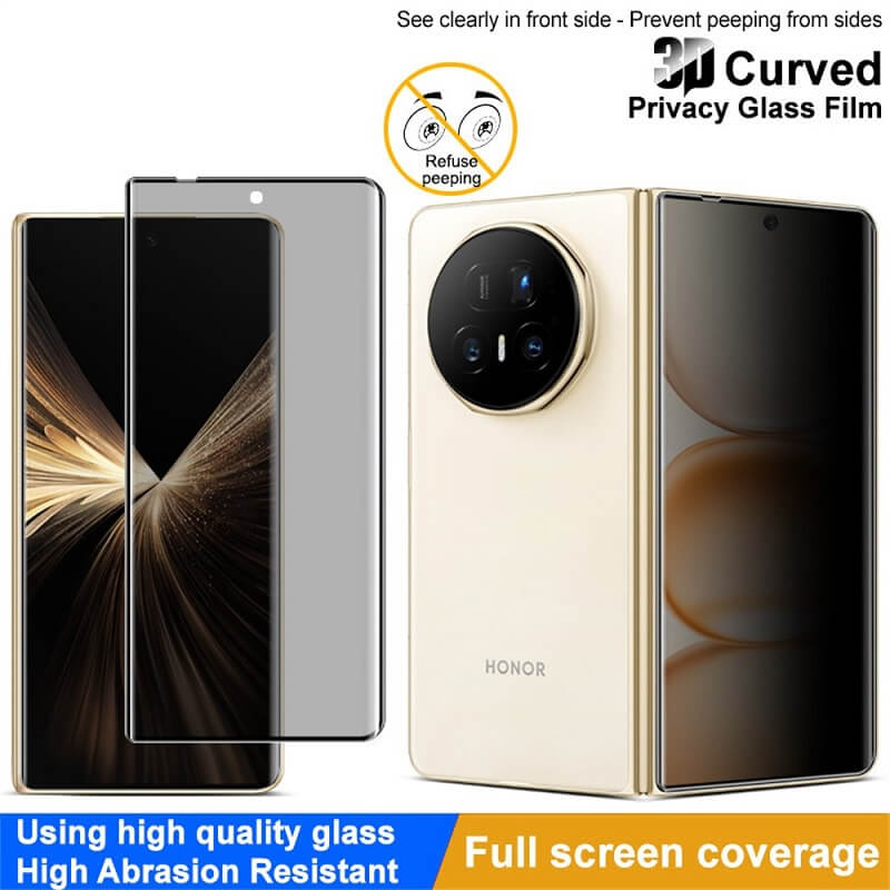 Затъмняващ Протектор за Honor Magic V5, Imak Privacy Anti-Spy Glass, Черен (3)