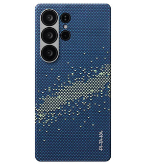 Magsafe Калъф за Samsung S25 Ultra, Pitaka Edge StarPeak Milky Way Galaxy Case, Син