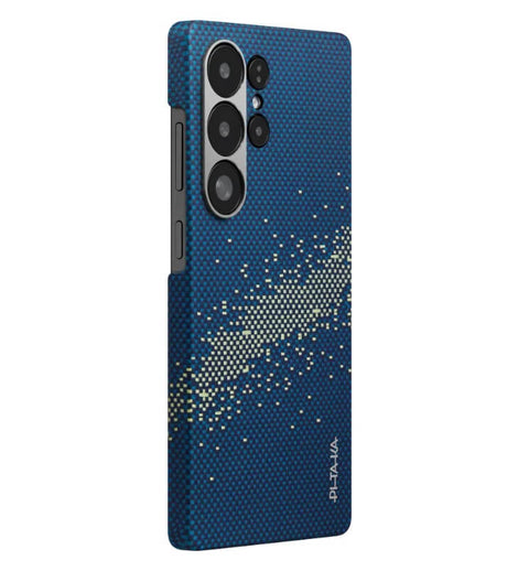Magsafe Калъф за Samsung S25 Ultra, Pitaka Edge StarPeak Milky Way Galaxy Case, Син (2)