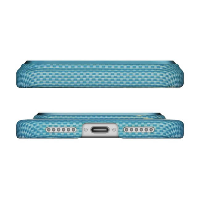 Подаръчен комплект за iPhone 17 Pro Max, Pitaka Lucid Blue (Limited Art Edition), Син (9)