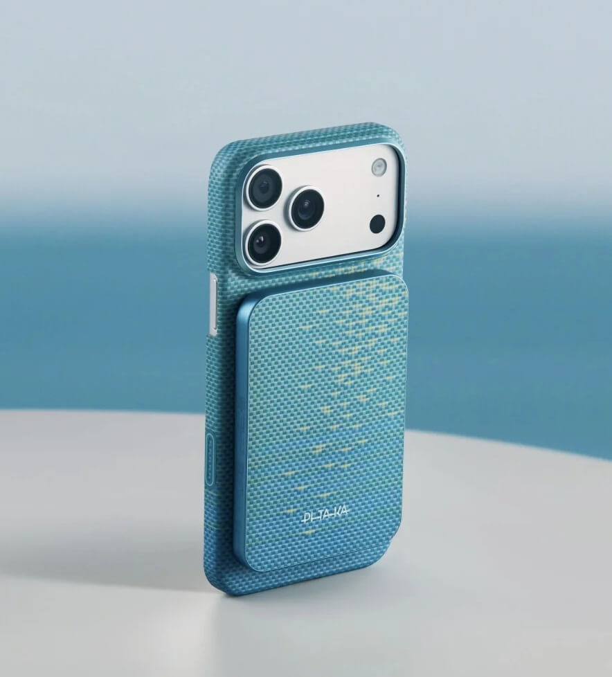 Подаръчен комплект за iPhone 17 Pro Max, Pitaka Lucid Blue (Limited Art Edition), Син (6)
