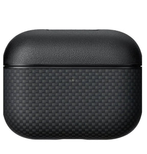 Magsafe Калъф за Apple AirPods Pro 3, Pitaka Aramid Fiber Magnetic Black/Gray Case, Черен