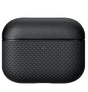 Magsafe Калъф за Apple AirPods Pro 3, Pitaka Aramid Fiber Magnetic Black/Gray Case, Черен