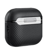Magsafe Калъф за Apple AirPods Pro 3, Pitaka Aramid Fiber Magnetic Black/Gray Case, Черен (3)