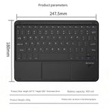 Преносима Безжична Клавиатура с Тъчпад, Slim Wireless Keyboard, Черен (2)