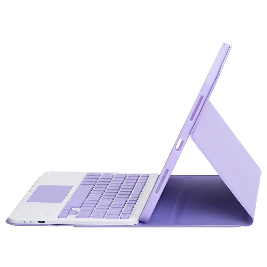 Калъф с Клавиатура за Samsung Tab A11 Plus/ A9 Plus 11", Keyboard TouchPad Case, Лилав (4)
