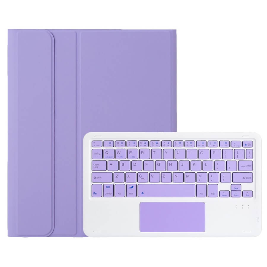 Калъф с Клавиатура за Samsung Tab A11 Plus/ A9 Plus 11", Keyboard TouchPad Case, Лилав (5)