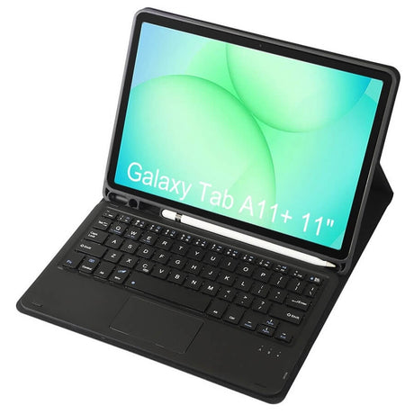 Калъф с Клавиатура за Samsung Tab A11 Plus/ A9 Plus 11", Keyboard TouchPad Case, Черен (3)