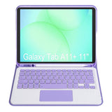 Калъф с Клавиатура за Samsung Tab A11 Plus/ A9 Plus 11", Keyboard TouchPad Case, Лилав (2)
