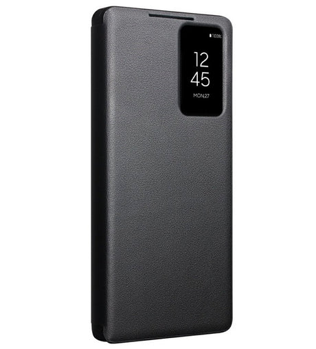 Активен Кожен Калъф за Samsung S25 Ultra, Qialino Smart View Book Case, Черен (3)