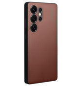 Активен Кожен Калъф за Samsung S25 Ultra, Qialino Smart View Book Case, Кафяв (3)