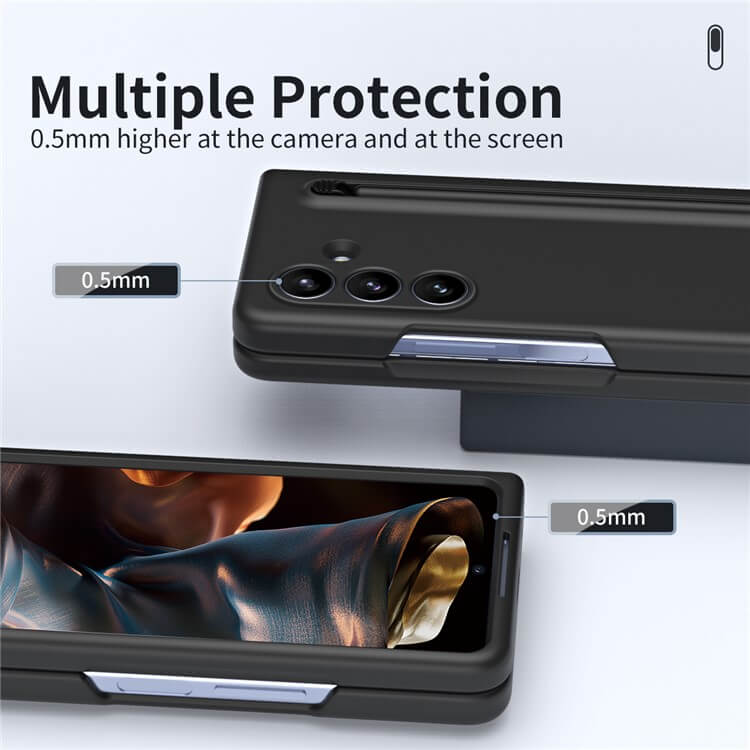 Калъф с Писалка за Samsung Z Fold 4, GKK Stylus Hard Case, Черен (6)