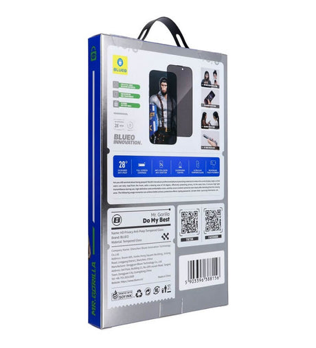 Затъмняващ Стъклен Протектор за Samsung S26, Blueo Privacy 5D Glass, Черен (6)