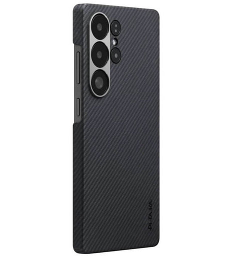 Magsafe Калъф за Samsung S25 Ultra, Pitaka Edge Case Black-Grey Twill, Черен