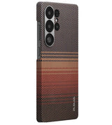 Magsafe Калъф за Samsung S25 Ultra, Pitaka Edge Case Sunset, Кафяв