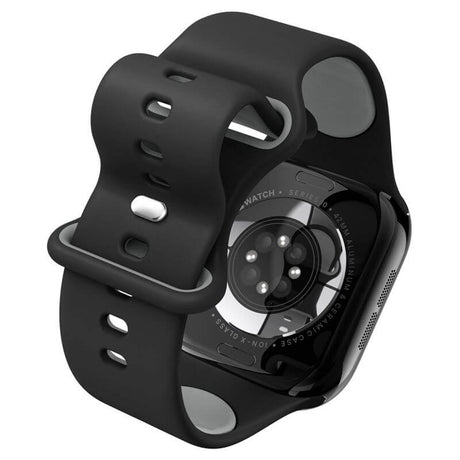 Силиконова Каишка за Apple Watch 42/ 41/ 40mm, Spigen Nano Pop Band, Черен (3)