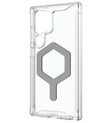 Magsafe Противоударен Калъф за Samsung S24 Ultra, UAG Plyo ice/silver Case, Прозрачен (3)