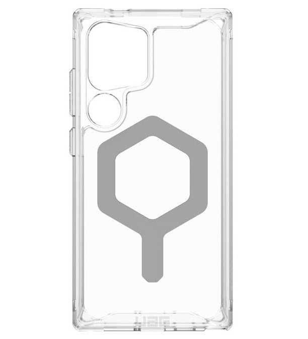 Magsafe Противоударен Калъф за Samsung S24 Ultra, UAG Plyo ice/silver Case, Прозрачен