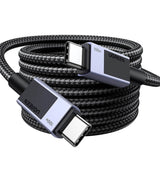 Къс USB-C към USB-C Кабел за Външна Батерия, Ugreen 5A 100W 0.5m, Сив (2)