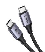Кабел USB-C to USB-C, Ugreen 240W Woven 1m, Сив (2)